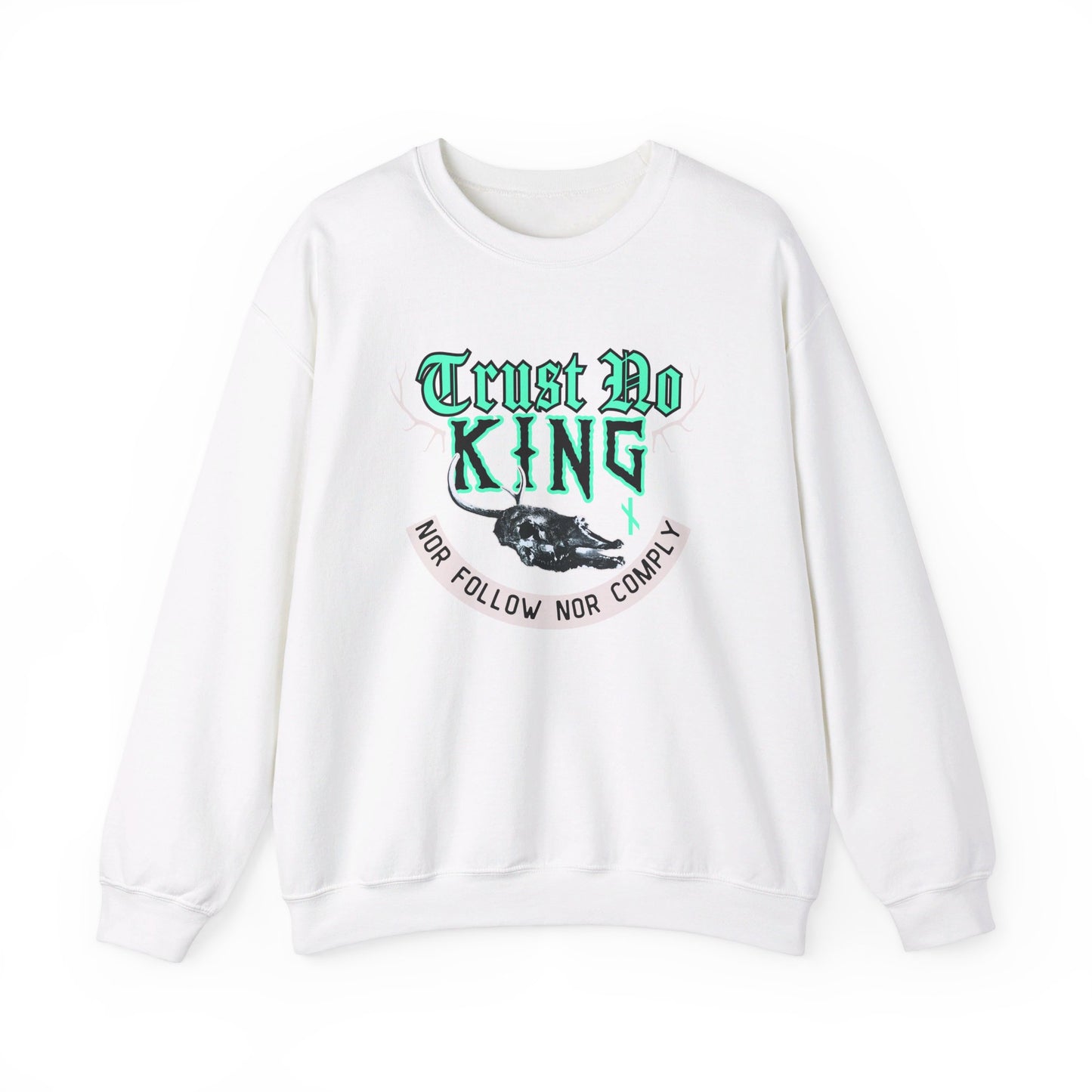 Trust No King Original ᚾ THE OFFBEAT RUNARS CO. Unisex Heavy Blend™ Crewneck Sweatshirt