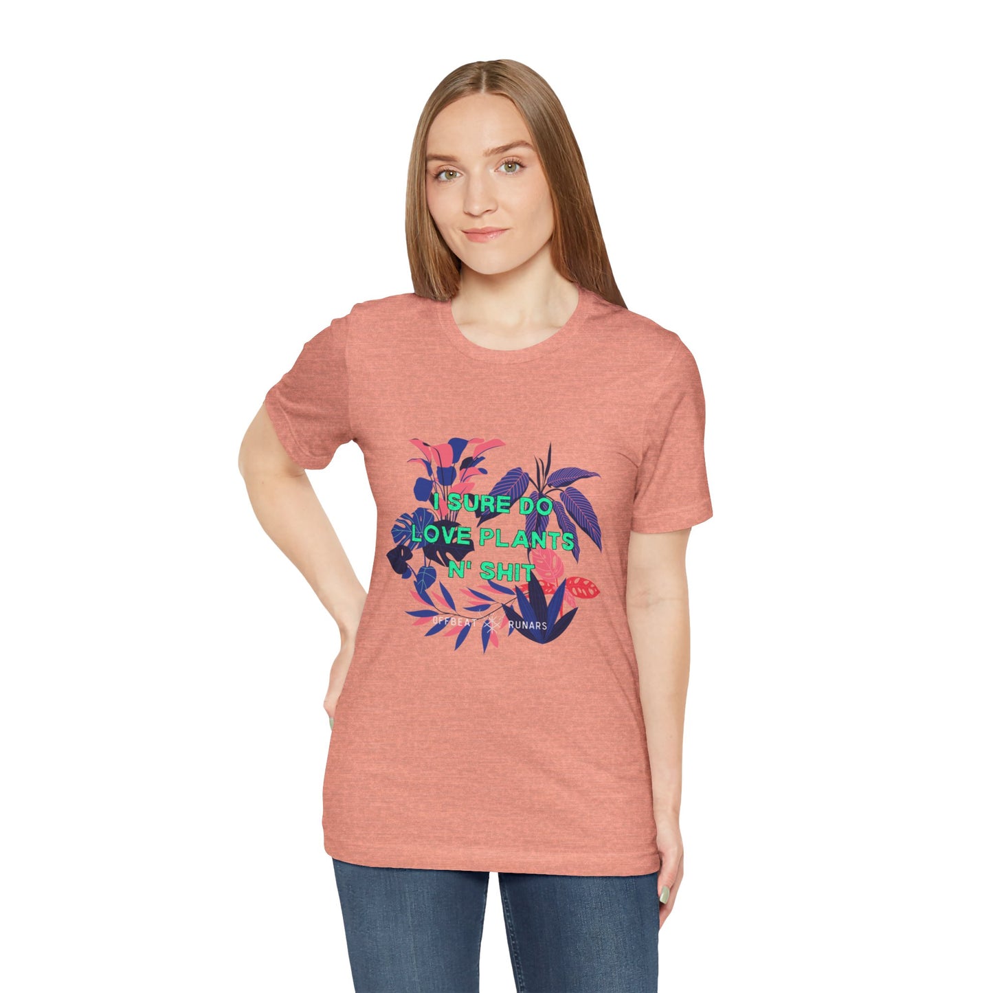 Sure I do love plants n' sh*t ᚾ THE OFFBEAT RUNARS CO. Unisex Jersey Short Sleeve Tee