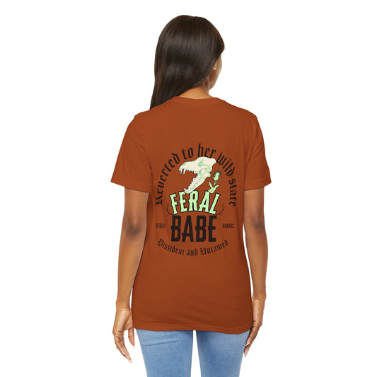 Feral babe ᚾ THE OFFBEAT RUNARS CO. Unisex Jersey Short Sleeve Tee