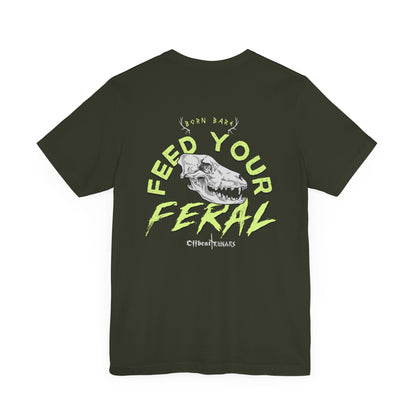 Feed your feral ᚾ THE OFFBEAT RUNARS CO. Unisex Jersey Short Sleeve Tee