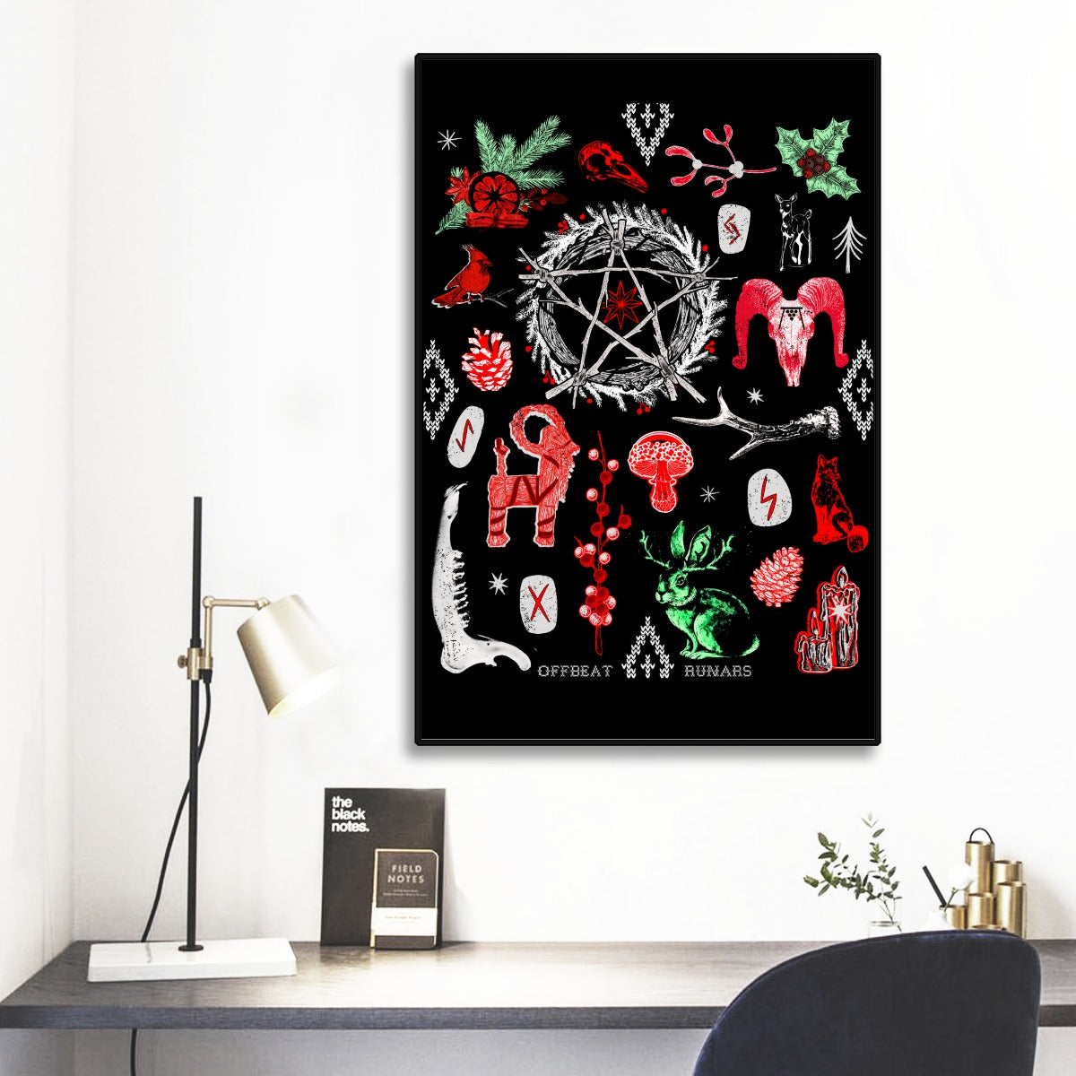 Yuletides Wildcraft Black Frame Mural