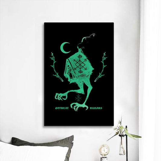 Baba Yaga Black Frame Mural