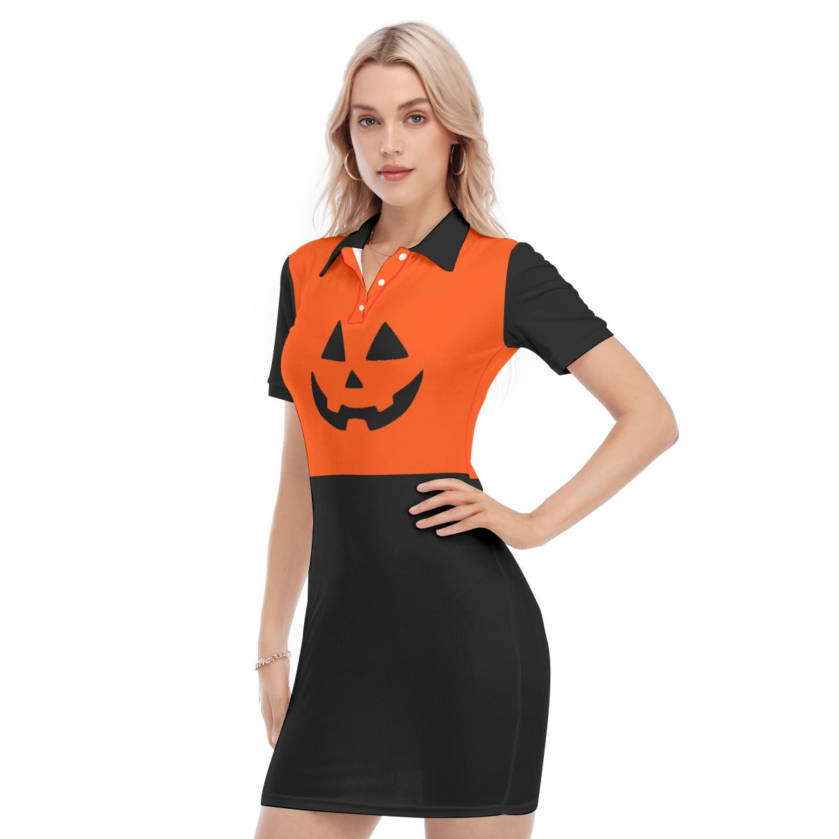 Robe à col polo Pumpkin pour femme