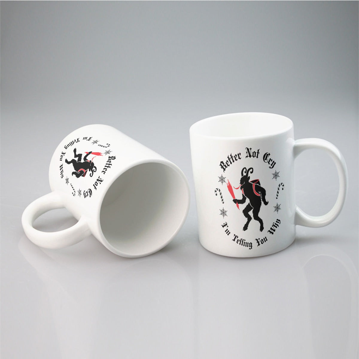 Better not cry I'm telling you why Krampus mug