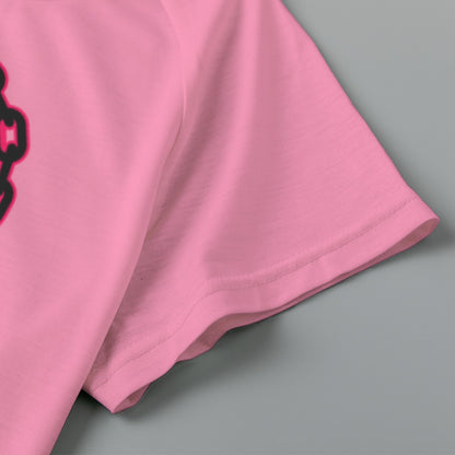 Krampus' baddie Pink Women's cropped Raglan T-shirt (Eco-friendly)