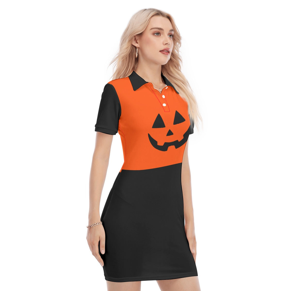 Robe à col polo Pumpkin pour femme