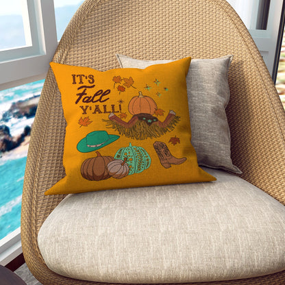 It's fall y'all Pillowcase | Flax