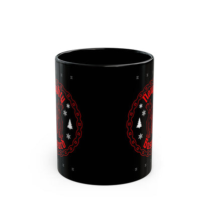 Naughty Bastard  Krampus Black Mug