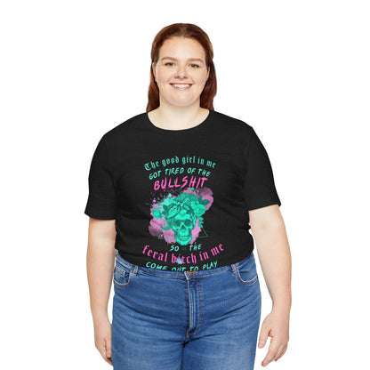 The good girl in me ᚾ THE OFFBEAT RUNARS CO. Unisex Jersey Short Sleeve Tee