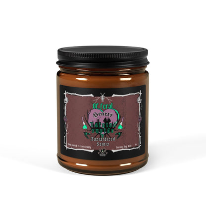 Of Feral Hearts x Tainted Cupids & Bastardized Saints Scented Soy Candle - Amber Jar, 4-9oz