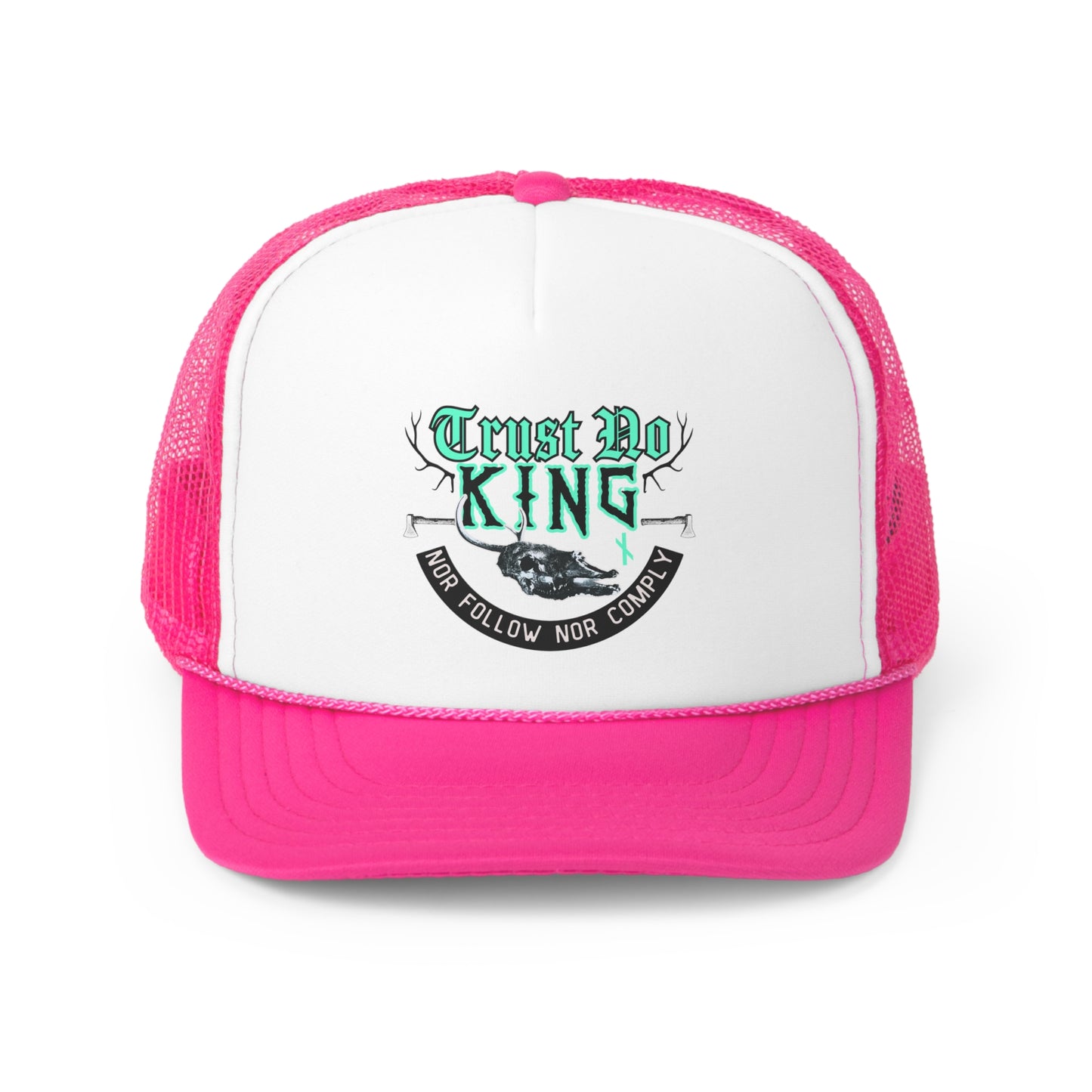 Trust No King Original Trucker Caps ᚾ THE OFFBEAT RUNARS CO.