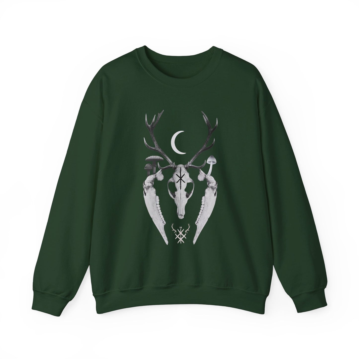 Hagalaz Wilderness ᚾ THE OFFBEAT RUNARS CO. Unisex Heavy Blend™ Crewneck Sweatshirt