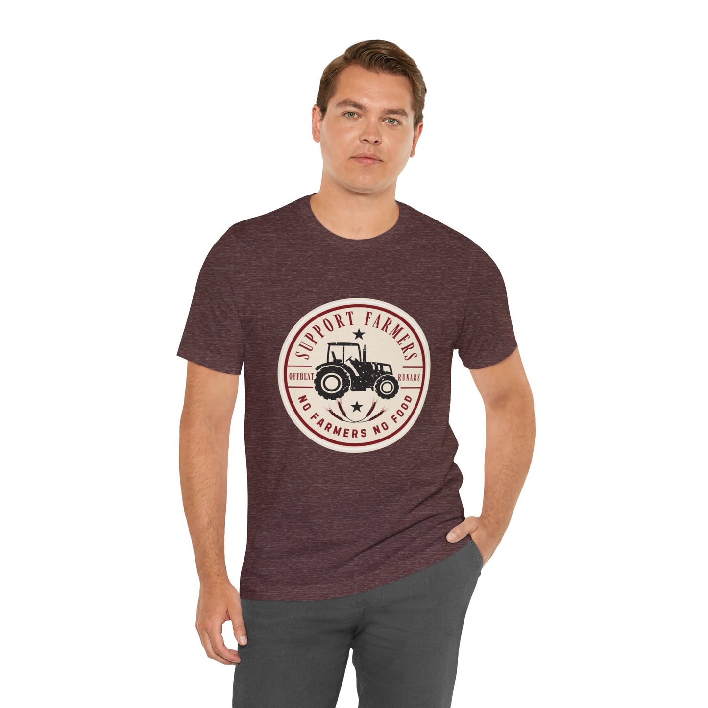 Support our farmers vintage ᚾ THE OFFBEAT RUNARS CO. Unisex Jersey Short Sleeve Tee