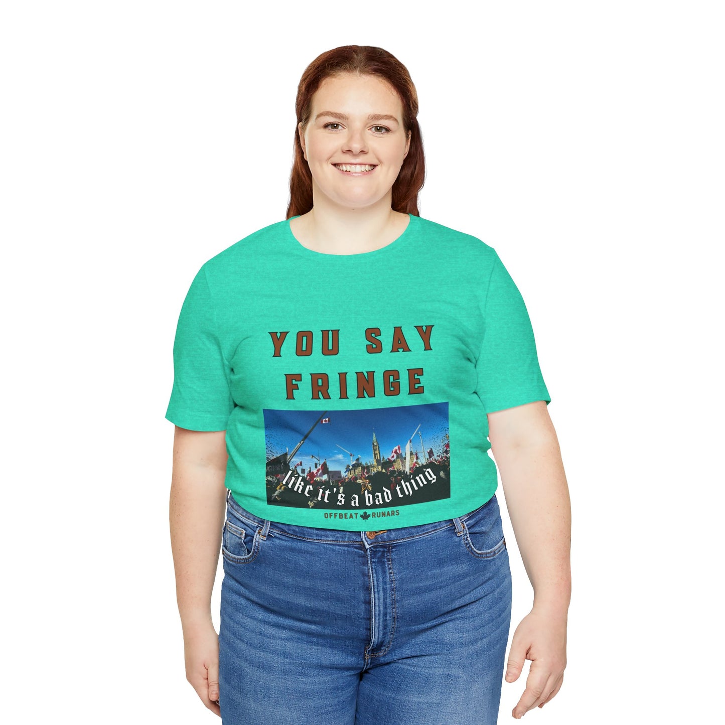 You say fringe ᚾ THE OFFBEAT RUNARS CO. Unisex Jersey Short Sleeve Tee