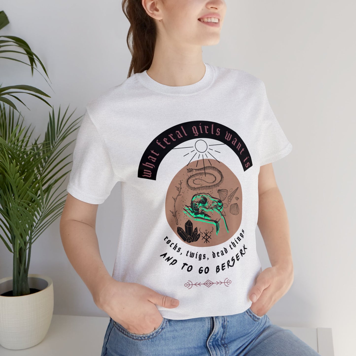 What feral girls want ᚾ THE OFFBEAT RUNARS Unisex Jersey Short Sleeve Tee