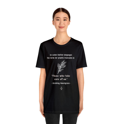 Those who take care of us ᚾ THE OFFBEAT RUNARS CO. Women's Jersey Short Sleeve Tee