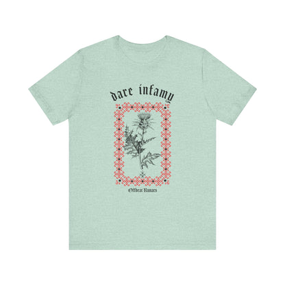 Dare infamy Thistle ᚾ THE OFFBEAT RUNARS CO. Unisex Jersey Short Sleeve Tee