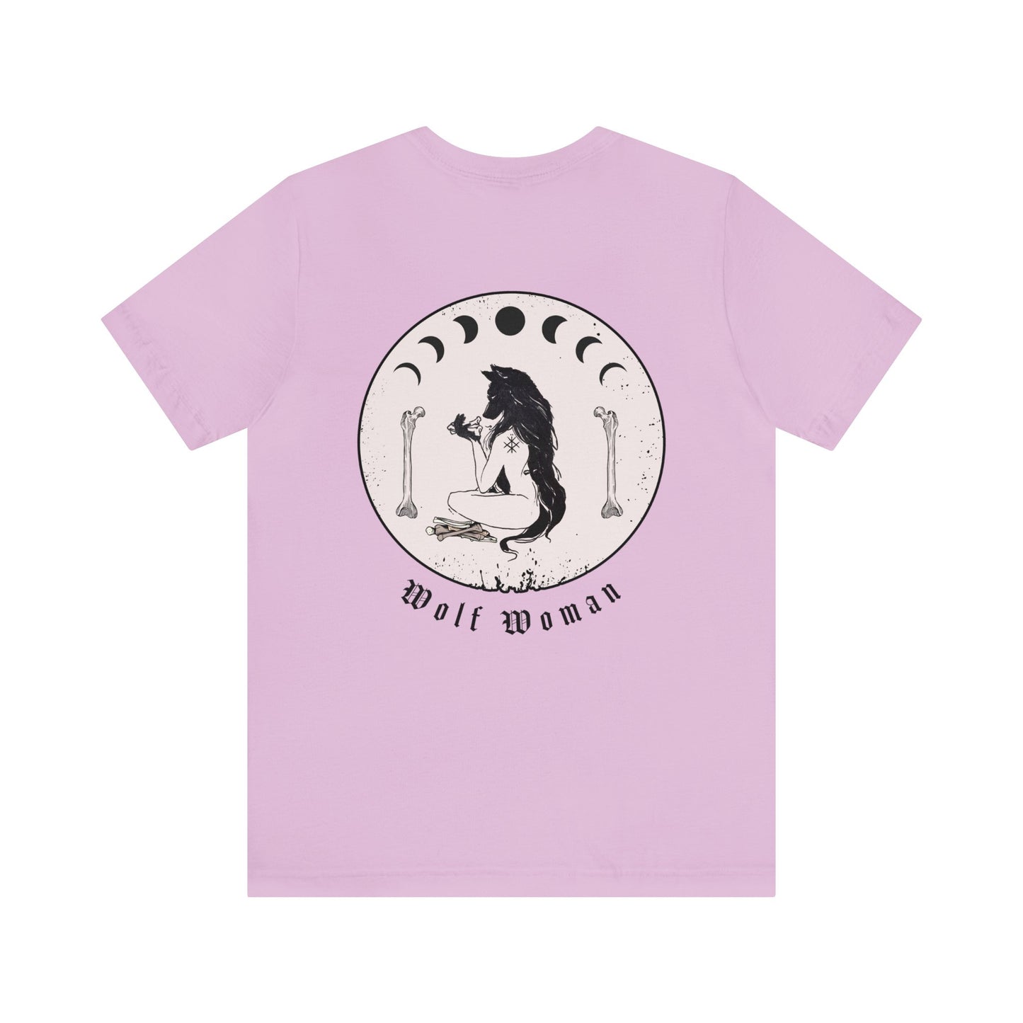 Wolf Woman Back Pale Shades ᚾ Bruja salvaje poco convencional ᚾ THE OFFBEAT RUNARS CO. ᚾ Camiseta de manga corta Unisex Jersey