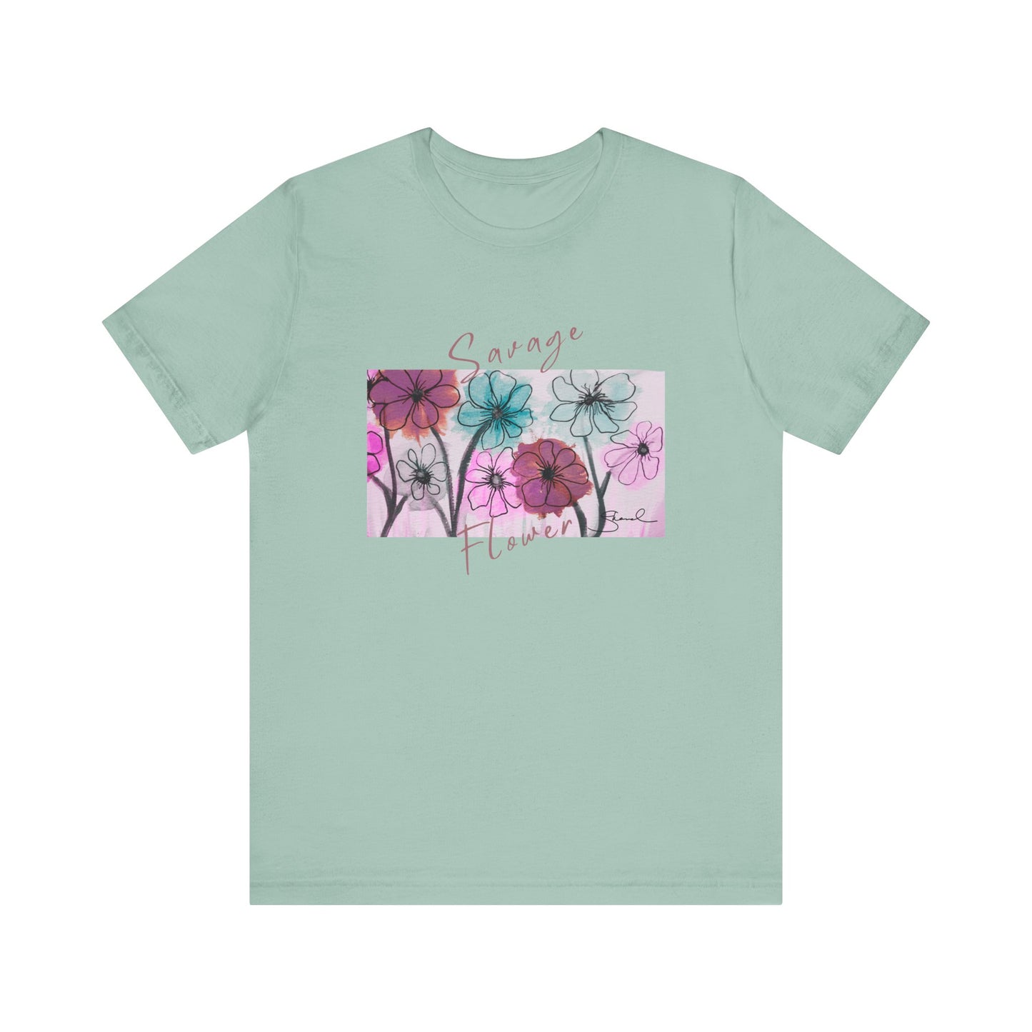 Savage Flower Original ᚾ THE OFFBEAT RUNARS CO. Unisex Jersey Short Sleeve Tee