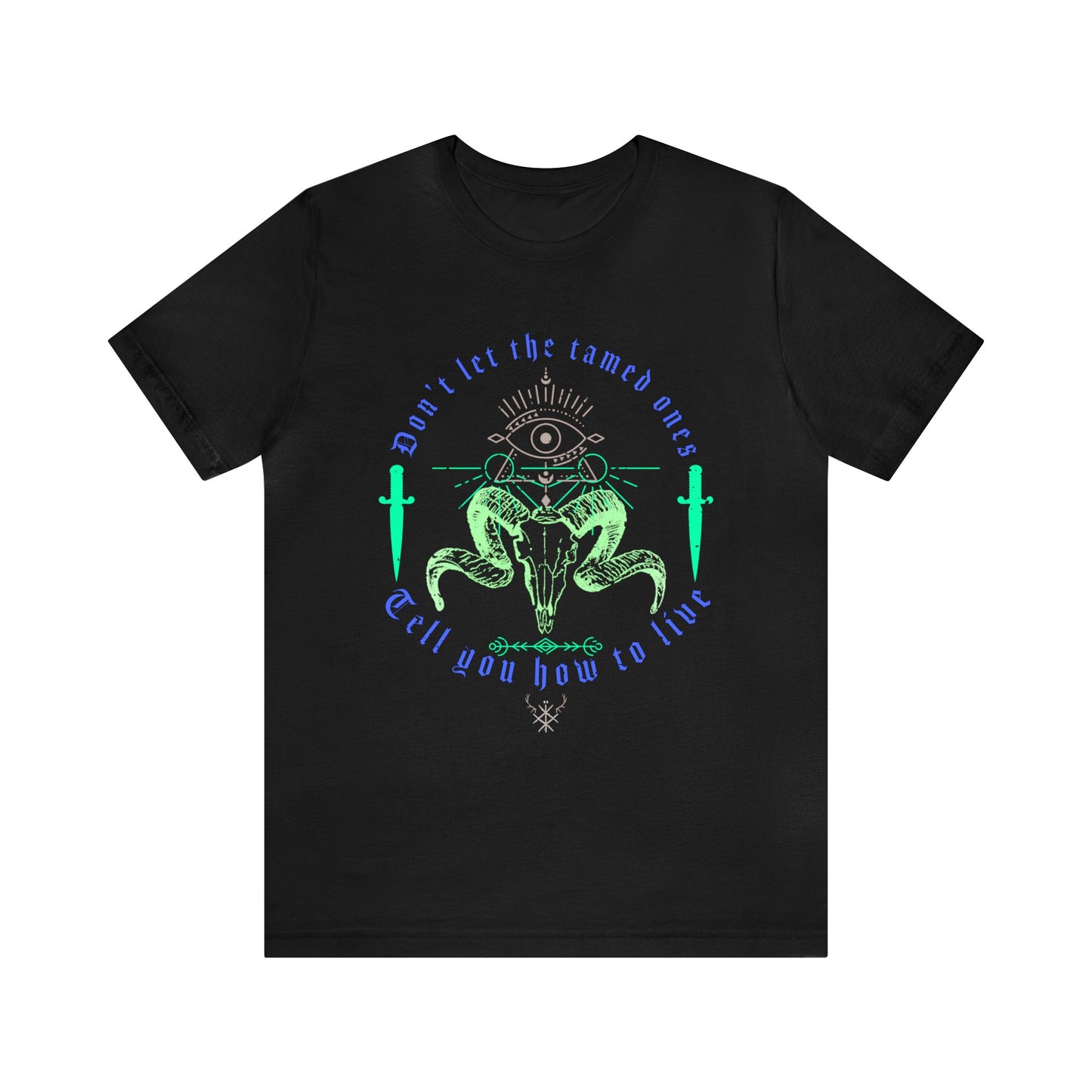 No dejes que los domesticados te digan cómo vivir Mint ᚾ THE OFFBEAT RUNARS Camiseta de manga corta unisex Jersey