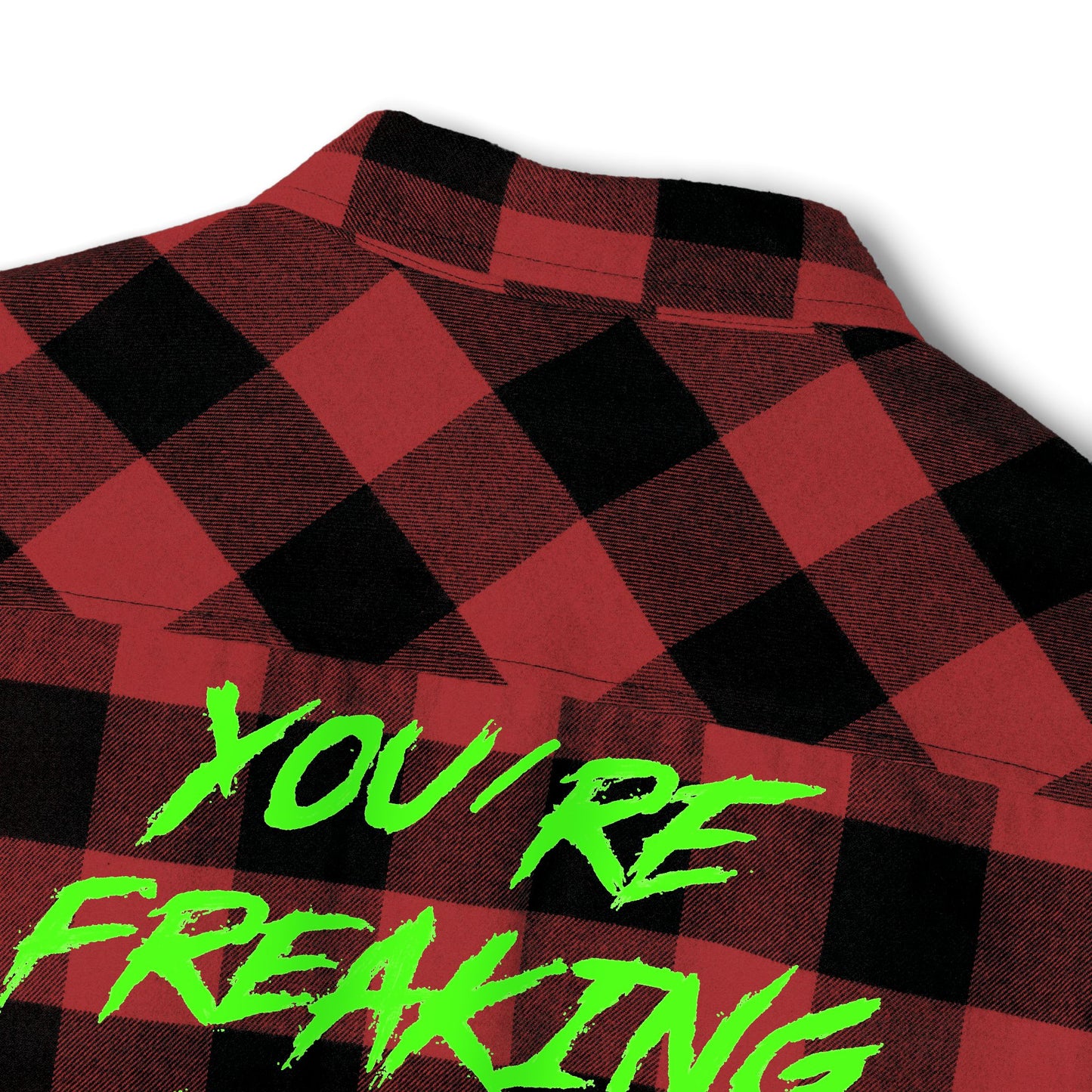 You're freaking me out You wear a mask now! Michael Myers Unisex Flannel Shirt