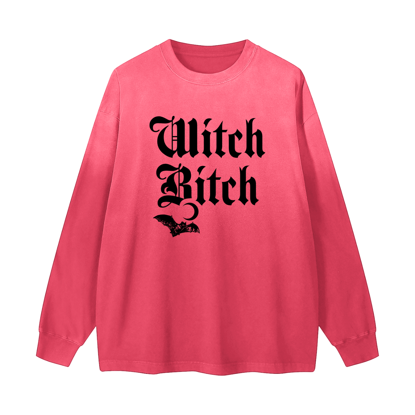 Witch Bitch Gradient Washed Long Sleeve T-Shirt