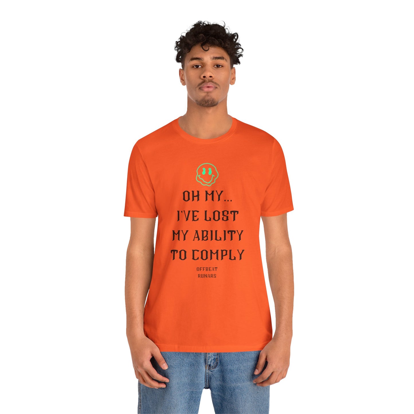 I've lost my ability to comply ᚾ THE OFFBEAT RUNARS CO. Unisex Jersey Short Sleeve Tee