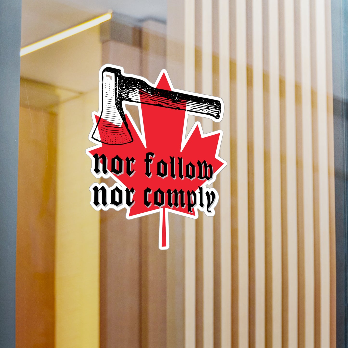 Nor follow nor comply Kiss-Cut Vinyl Decals ᚾ THE OFFBEAT RUNARS CO.