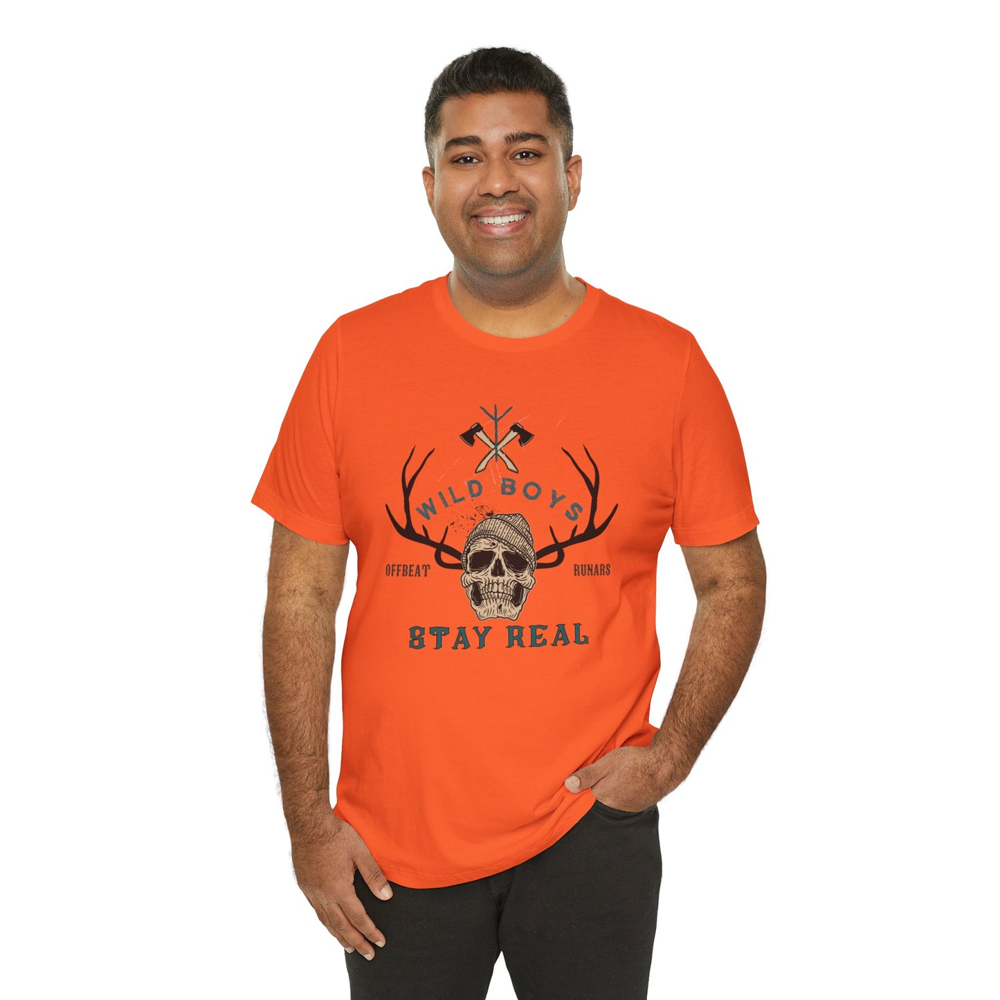 Wild boys stay real ᚾ THE OFFBEAT RUNARS CO. Unisex Jersey Short Sleeve Tee