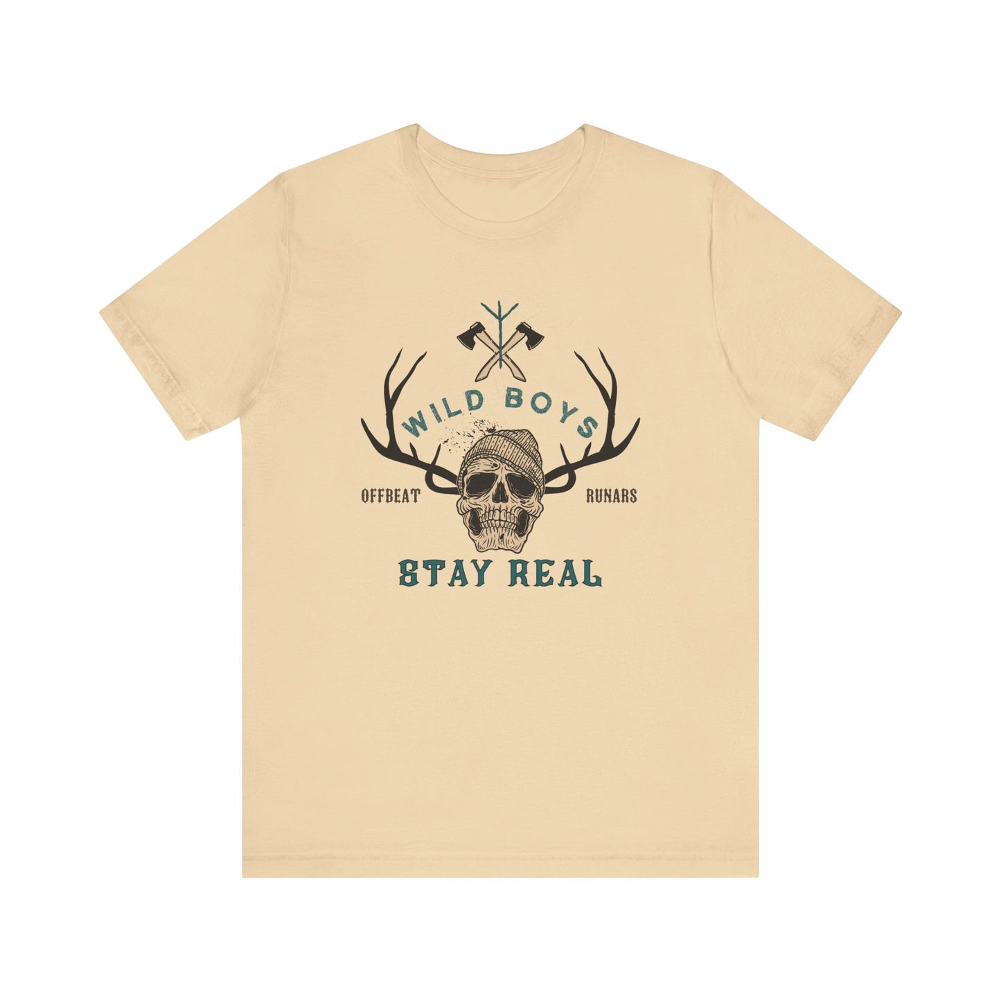 Wild boys stay real ᚾ THE OFFBEAT RUNARS CO. Unisex Jersey Short Sleeve Tee