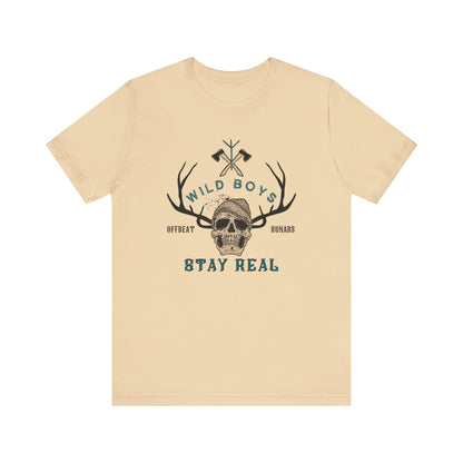 Wild boys stay real ᚾ THE OFFBEAT RUNARS CO. Unisex Jersey Short Sleeve Tee