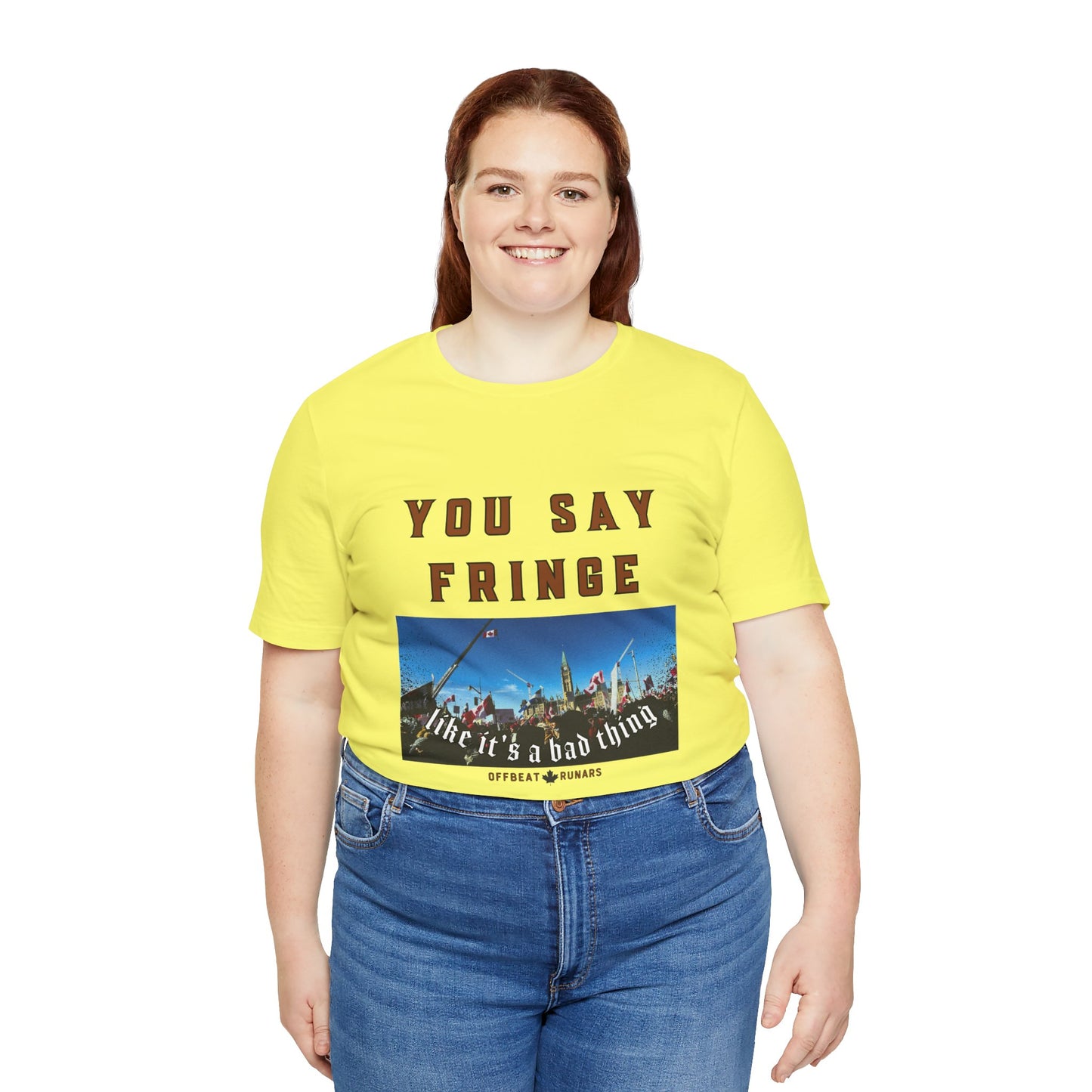 You say fringe ᚾ THE OFFBEAT RUNARS CO. Unisex Jersey Short Sleeve Tee