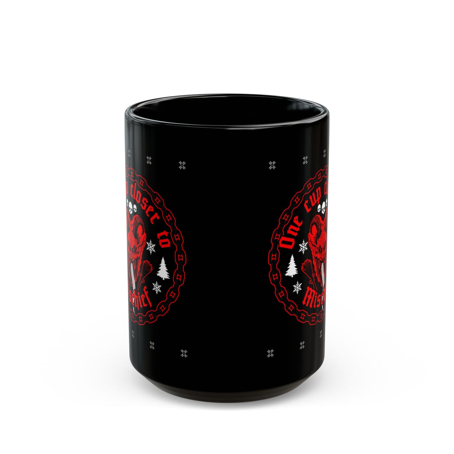 One cup closer to mischief Krampus Black Mug