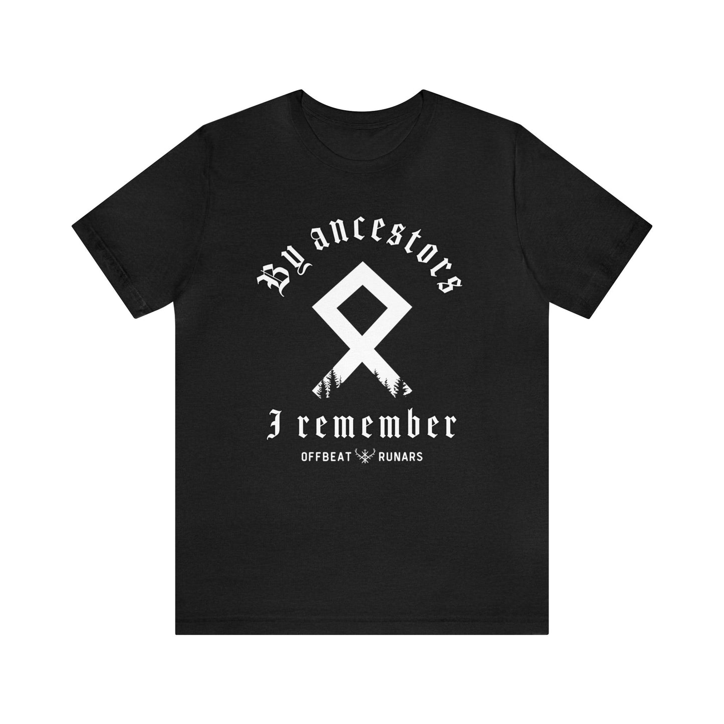 Par ancêtres, je me souviens de la rune Othala ᚾ THE OFFBEAT RUNARS CO. Unisex Jersey Short Sleeve Tee