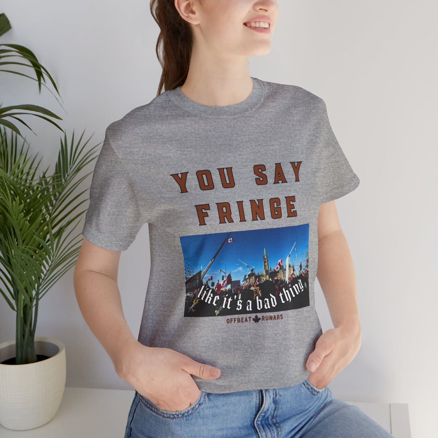 You say fringe ᚾ THE OFFBEAT RUNARS CO. Unisex Jersey Short Sleeve Tee