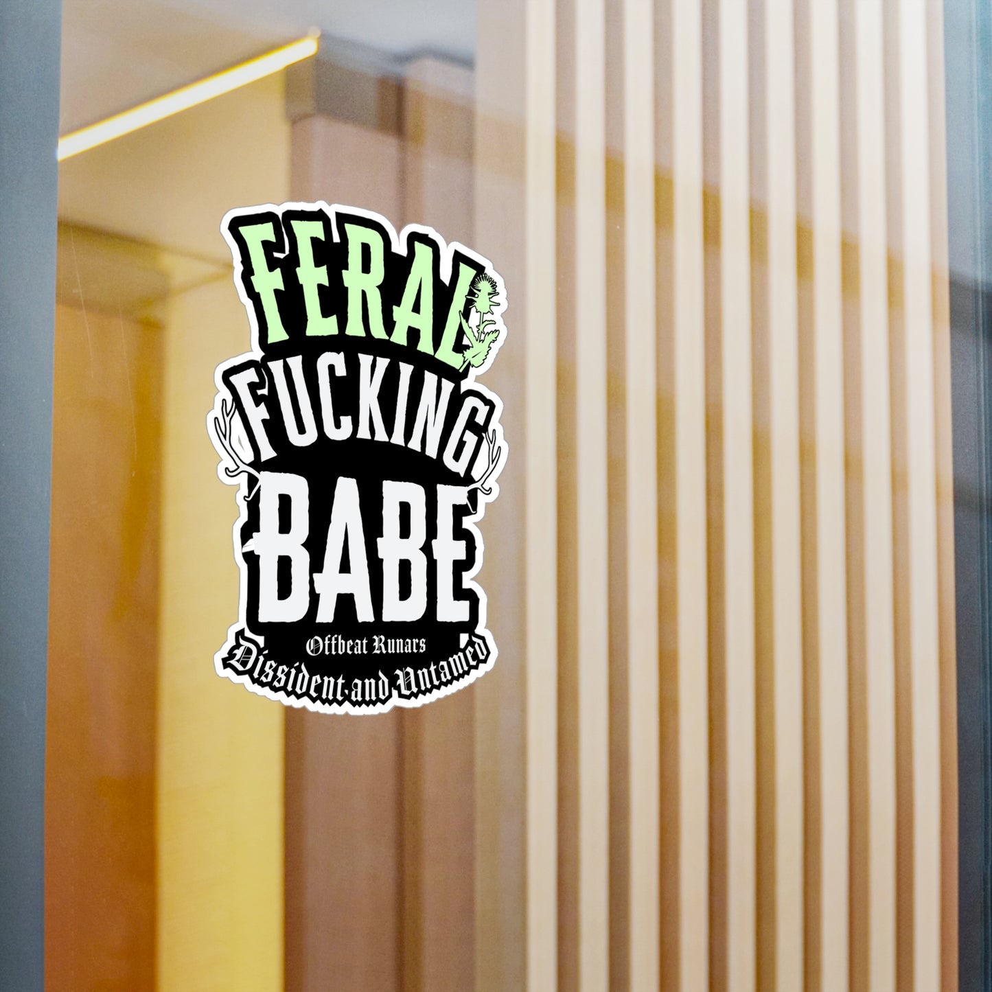 Feral F*cking babe Kiss-Cut Vinyl Decals ᚾ THE OFFBEAT RUNARS CO.