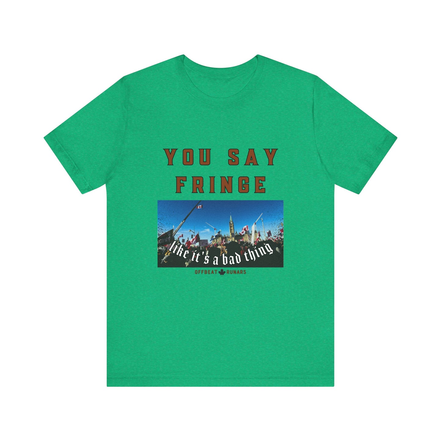 You say fringe ᚾ THE OFFBEAT RUNARS CO. Unisex Jersey Short Sleeve Tee