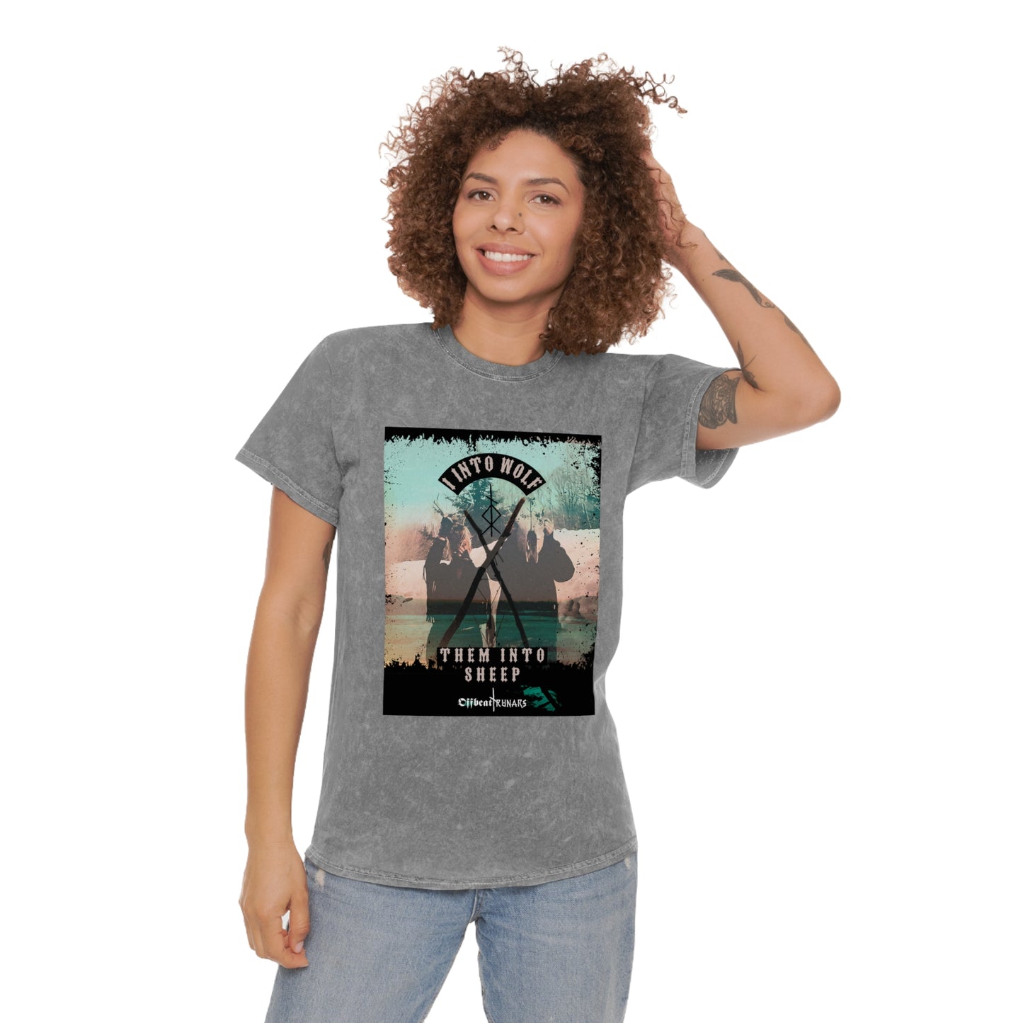 I into wolf Them into sheep Unisex Mineral Wash T-Shirt