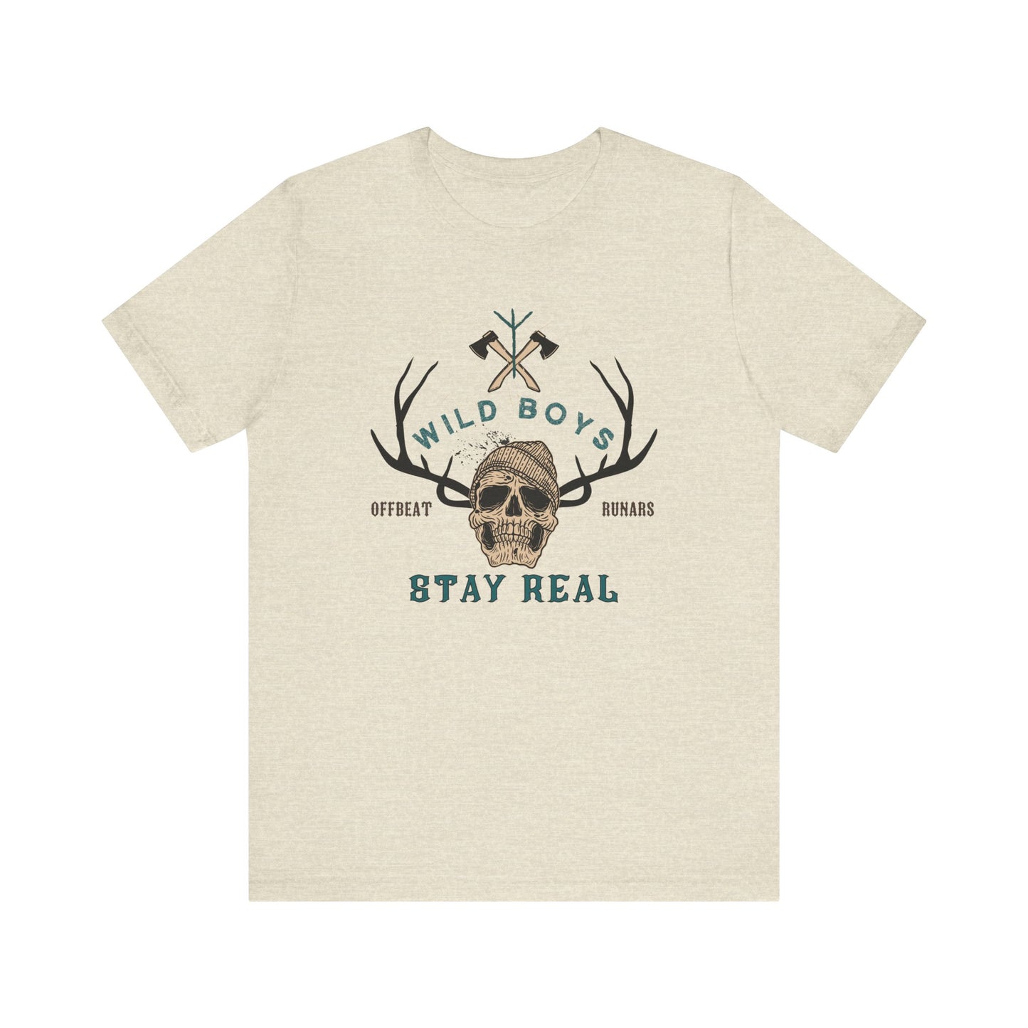 Wild boys stay real ᚾ THE OFFBEAT RUNARS CO. Unisex Jersey Short Sleeve Tee