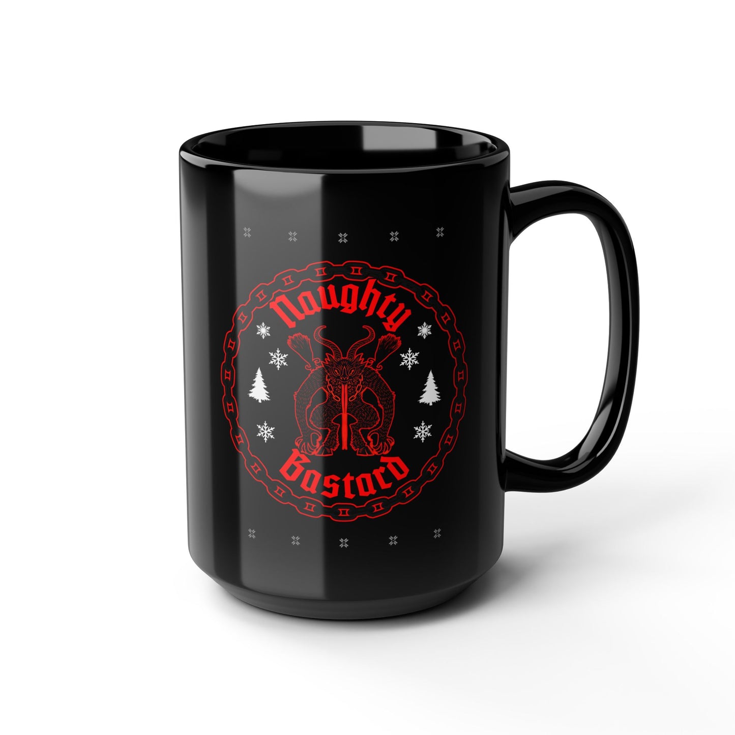 Naughty Bastard  Krampus Black Mug