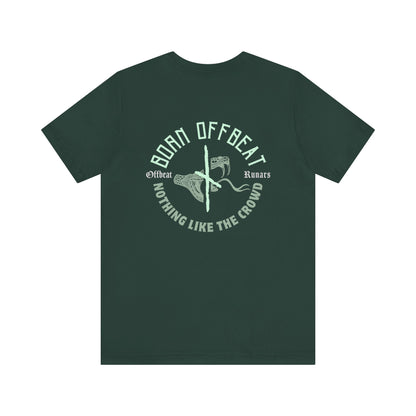 Born Offbeat Brave Ones ᚾ THE OFFBEAT RUNARS CO. Unisex Jersey Short Sleeve Tee