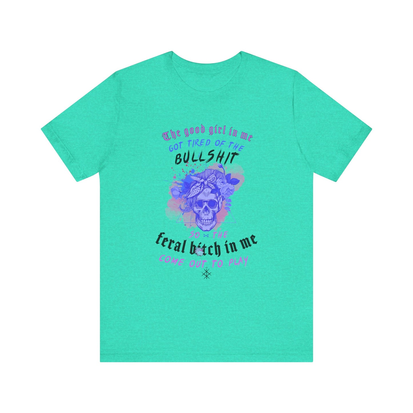 The good girl in me ᚾ THE OFFBEAT RUNARS CO. Unisex Jersey Short Sleeve Tee