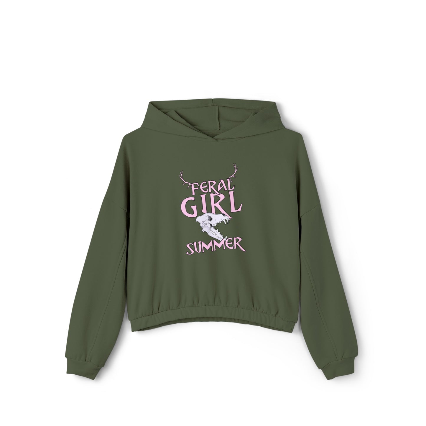 Feral Girl Summer Women's Cinched Bottom Hoodie