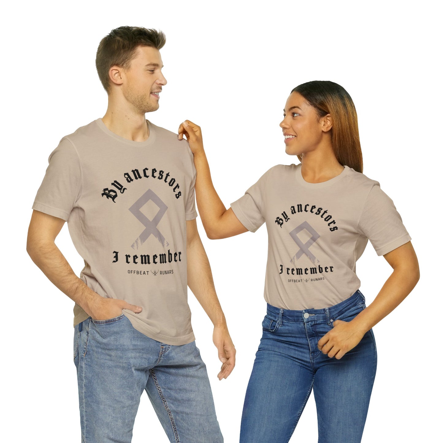 Par ancêtres, je me souviens de la rune Othala ᚾ THE OFFBEAT RUNARS CO. Unisex Jersey Short Sleeve Tee