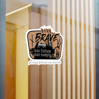 Born Brave Original Kiss-Cut Vinyl Decals ᚾ THE OFFBEAT RUNARS CO.