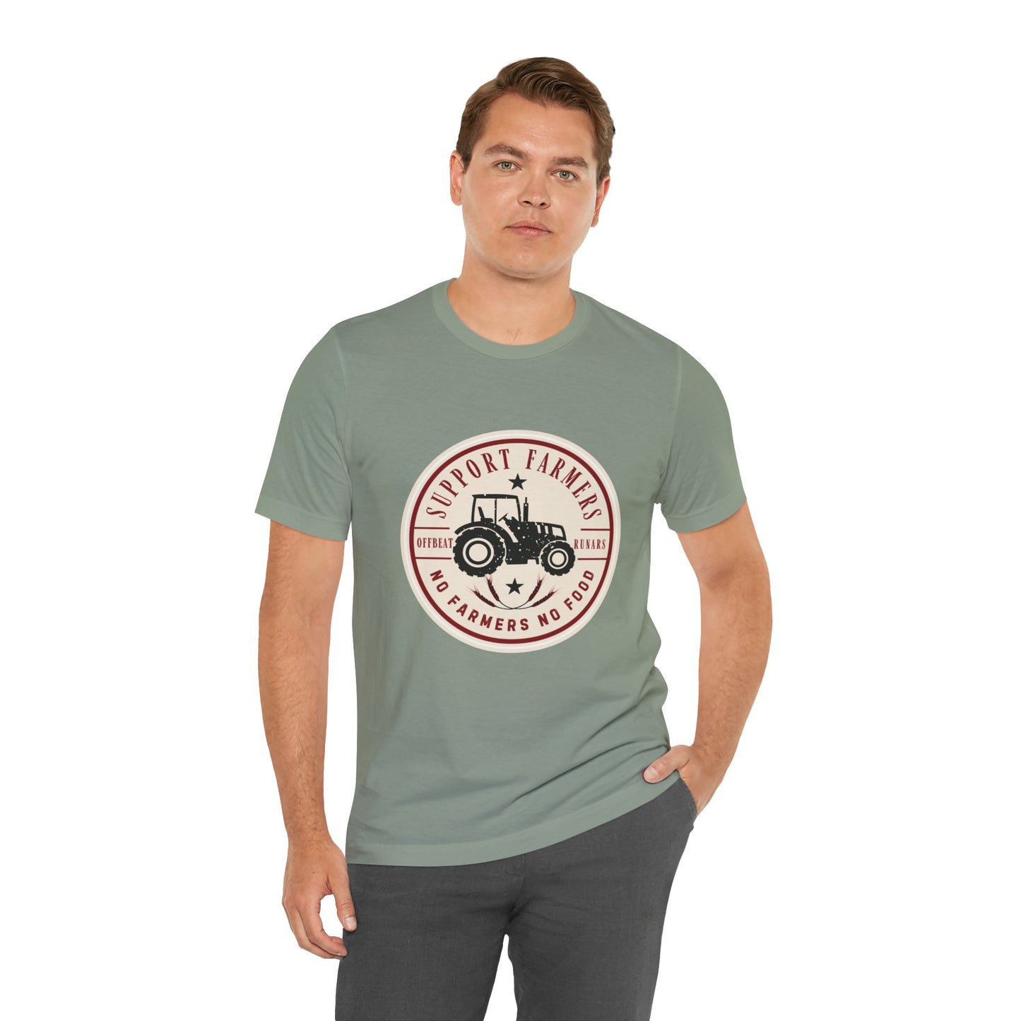 Support our farmers vintage ᚾ THE OFFBEAT RUNARS CO. Unisex Jersey Short Sleeve Tee