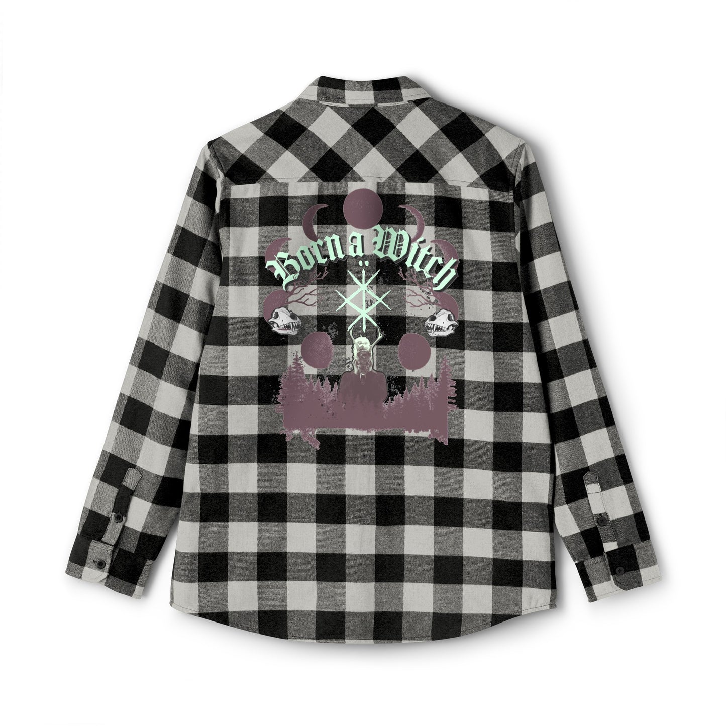 Born a witch Unisex Flannel Shirt