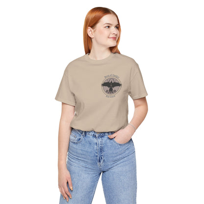 Born of Feather and Bones Raven ᚾ THE OFFBEAT RUNARS CO. Unisex Jersey Short Sleeve Tee