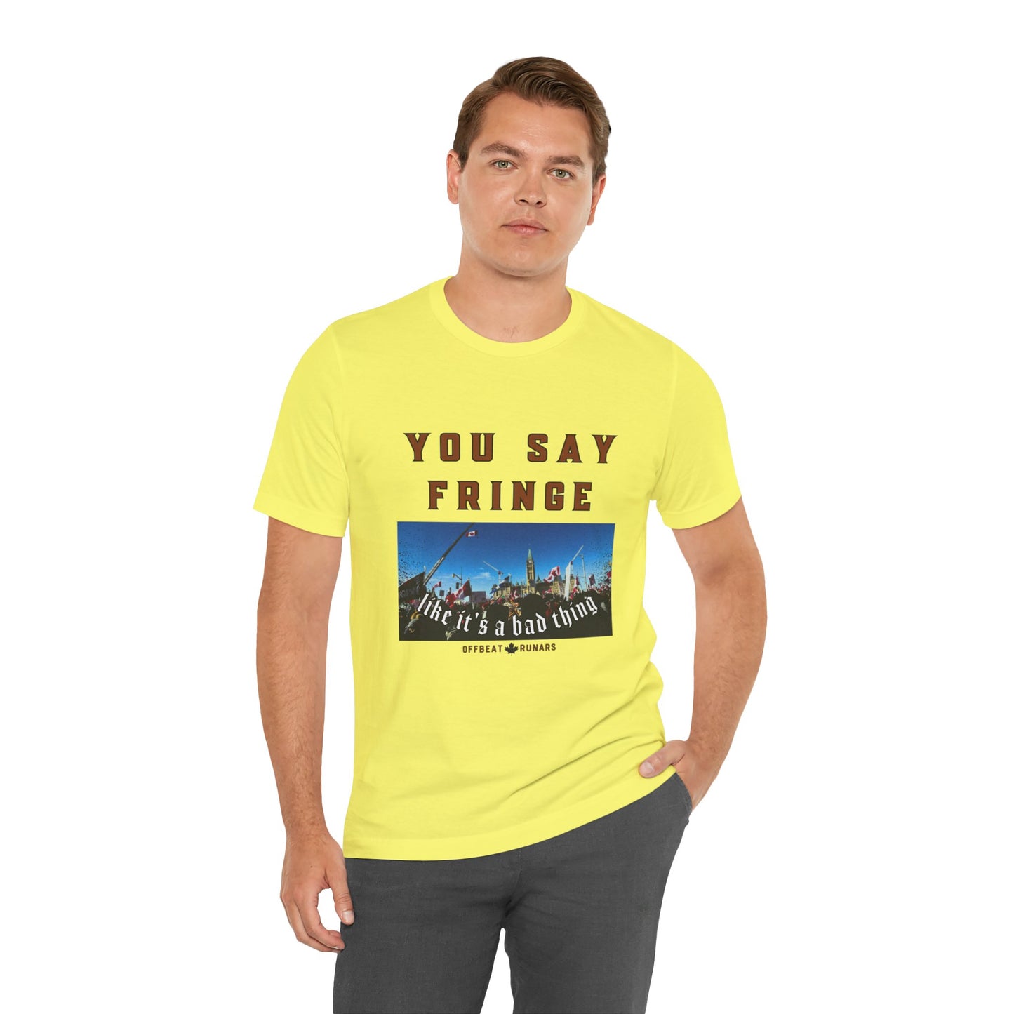 You say fringe ᚾ THE OFFBEAT RUNARS CO. Unisex Jersey Short Sleeve Tee