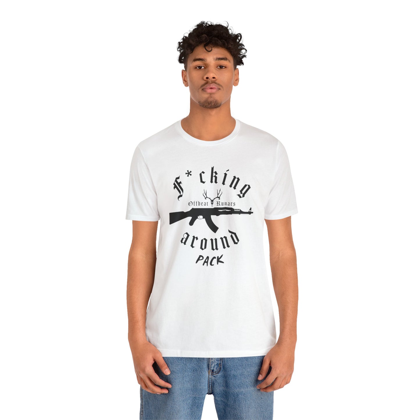 F*cking around pack ᚾ THE OFFBEAT RUNARS CO. Tee-shirt à manches courtes en jersey unisexe